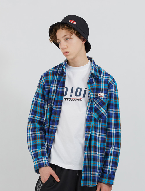 O!Oi FLIPPERS CHECK SHIRTS_blue