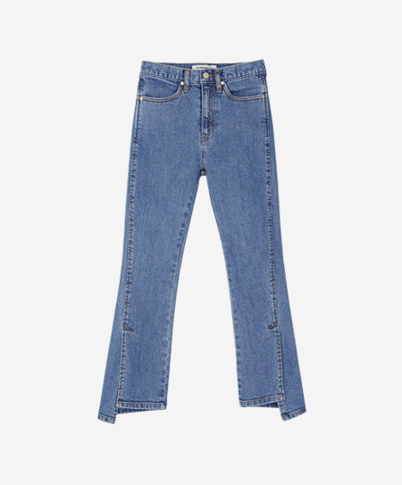 ANDERSSON BELL UNBALANCE SLIT CROP JEANS