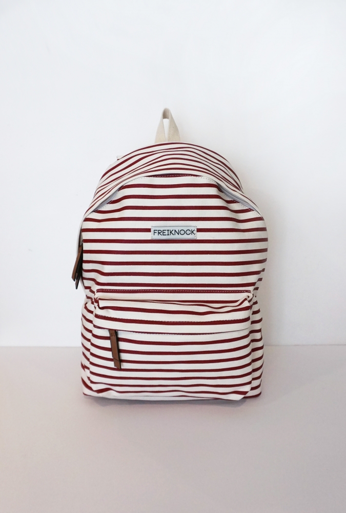 STRIPE BACKPACK RED