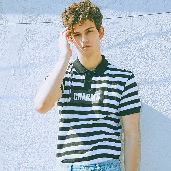 STRIPE PIQUE T_BK (CAM17TS04U89F25)