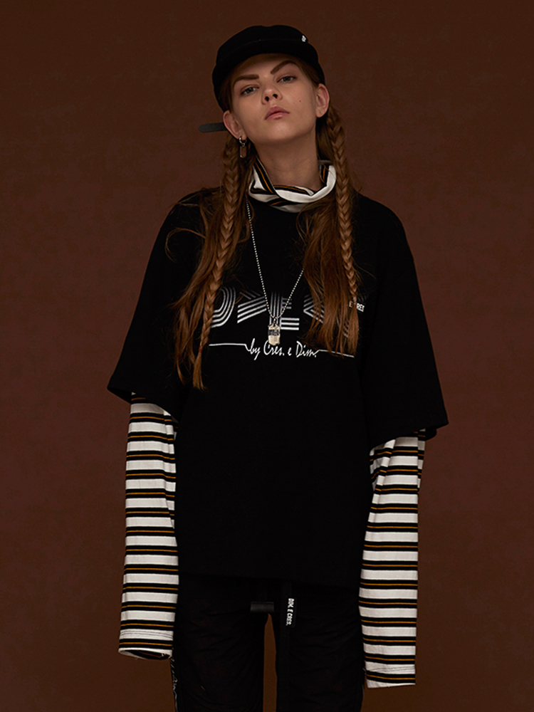 DIM ECRES LAYERED STRIPE TURTLENECK