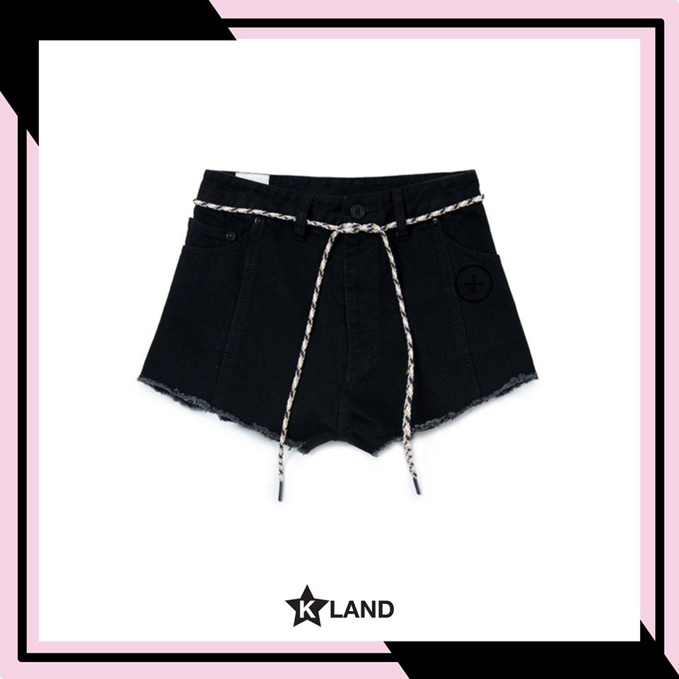 NONA9ON X LISA EMBROIDERED DENIM SHORTS