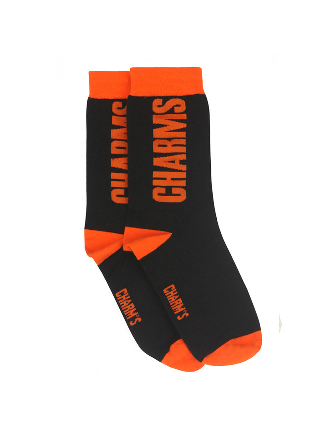 CHARM'S Color Block Logo Socks (CAM17SC01U38F40)
