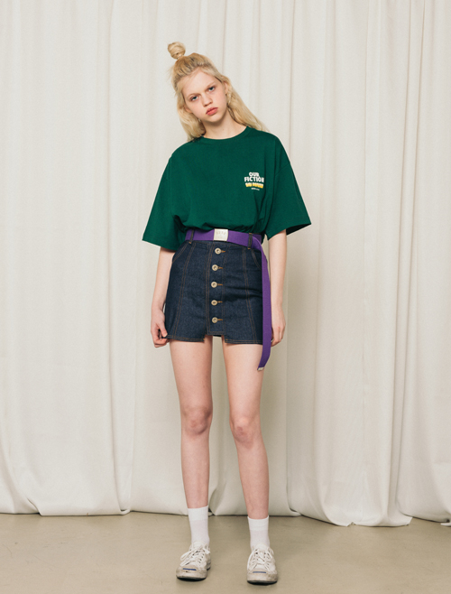 525 BY OiO! BUTTON POINT DENIM SKIRT_indigo
