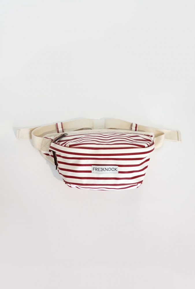 STRIPE SLING BAG RED